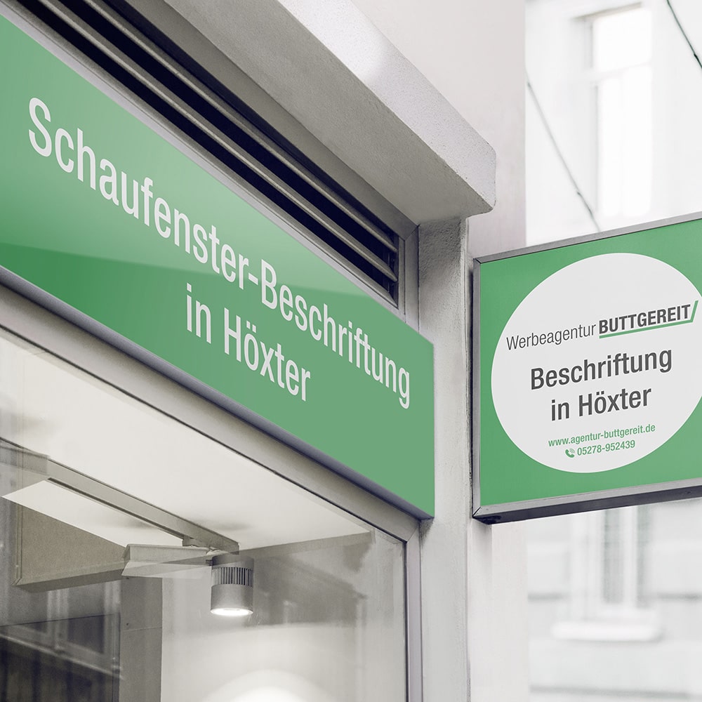 Schaufensterbeschriftung und Schaufensterfolierung aus Höxter