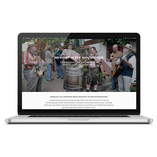 Weinfest in der Winzergasse - Internetseite, Homepage und Webdesign aus Höxter