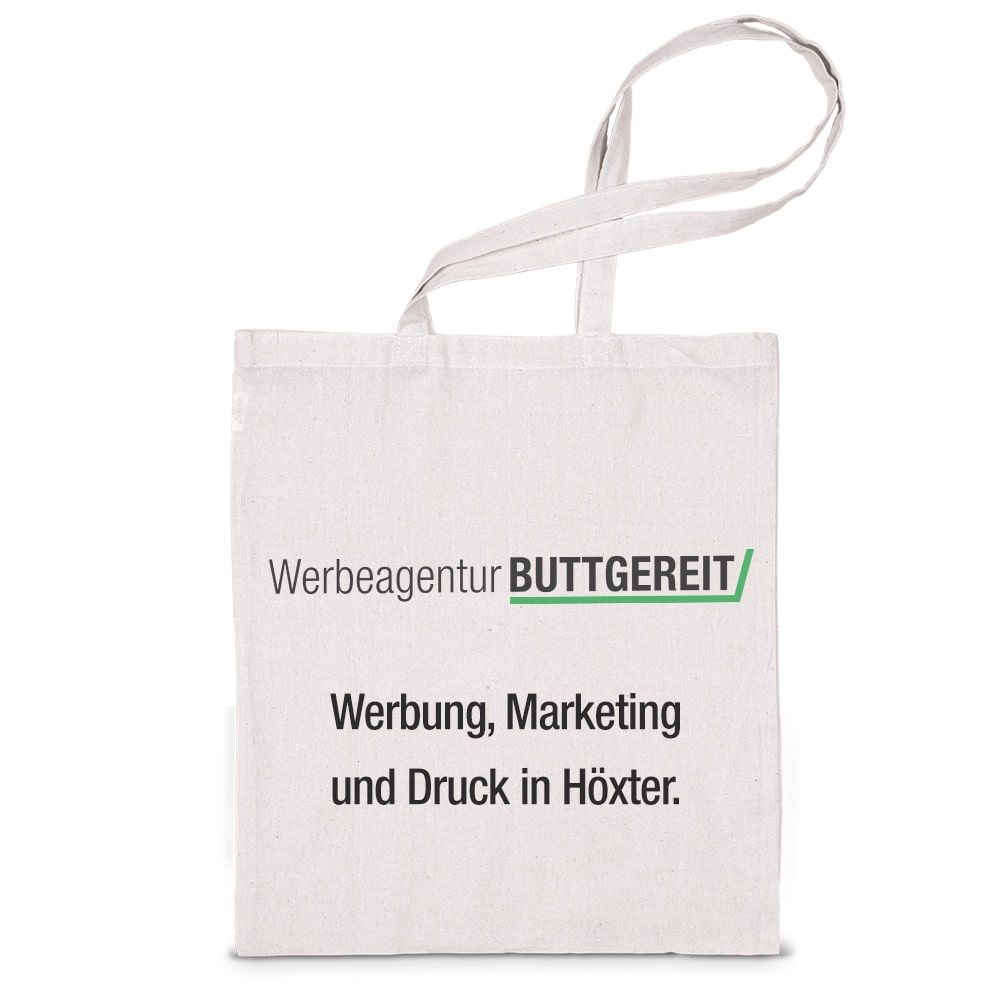 Werbeartikel aus Höxter - Stoffbeutel, Baumwolltasche Tragetasche mit Logo-Audruck