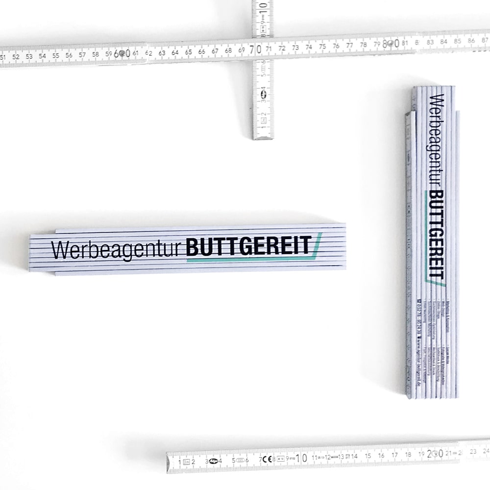 Werbeartikel aus Höxter - Zollstock, Maßband mit Logo-Audruck